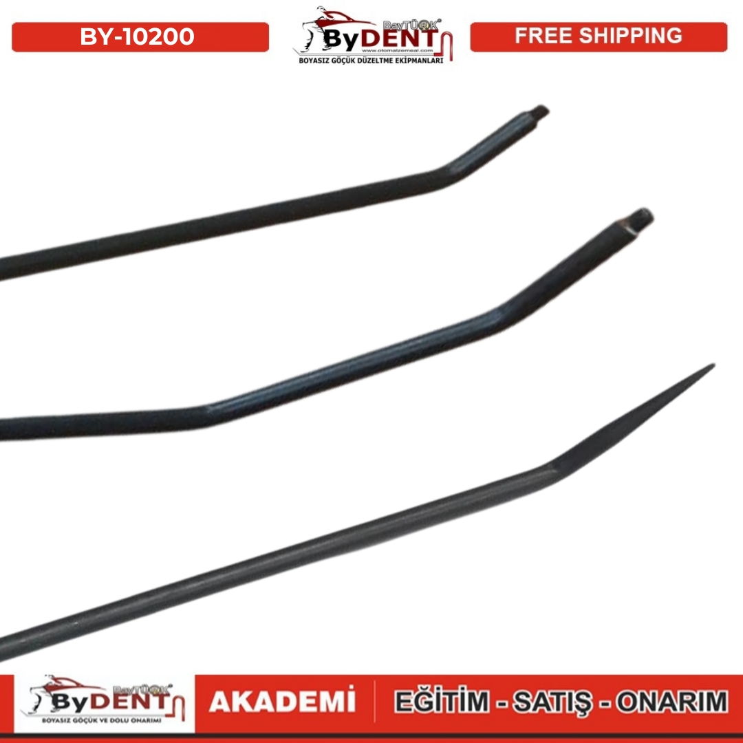 Pdr Paintless Dent Repair 3 Piece T Handle Rod Set