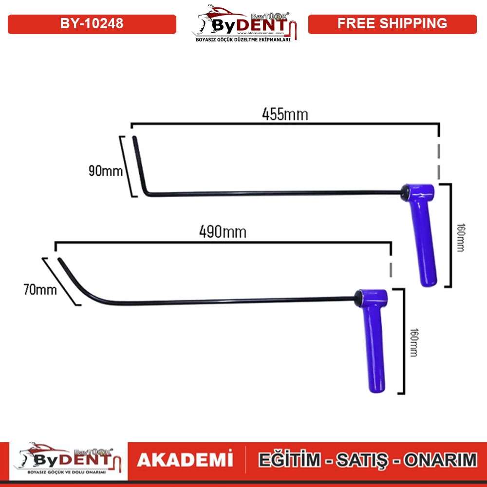 Pdr Boyasız Göçük Düzeltme Özel Çubuk Sustalı 360 Döner Kulp