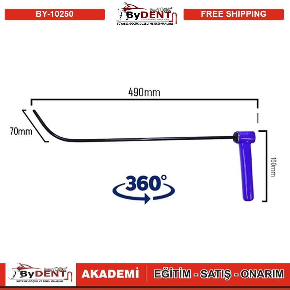 Pdr Boyasız Göçük Düzeltme Özel Çubuk Sustalı 360 Döner Kulp