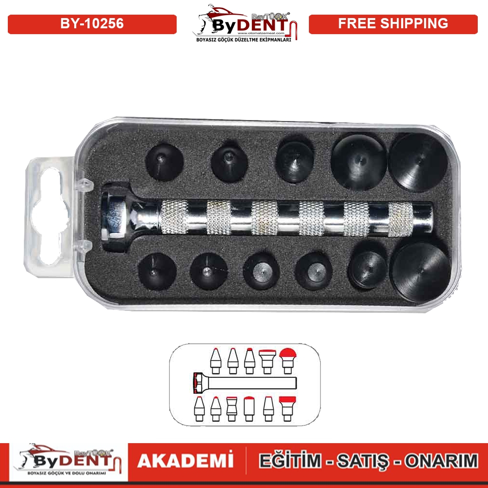 Pdr Paintless Dent Repair Set Box Plastic Tip and Aluminum Body Repair Pen 12 Pieces