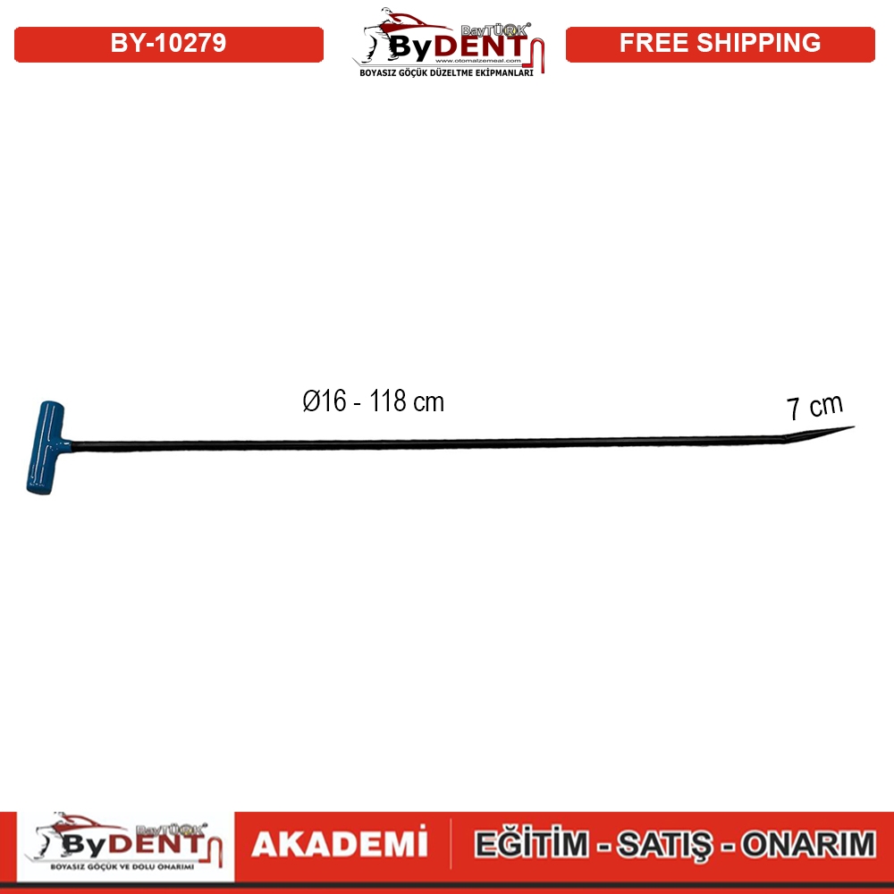 Pdr Boyasız Göçük Düzeltme Çubuğu T Sap Çap 16 125 cm