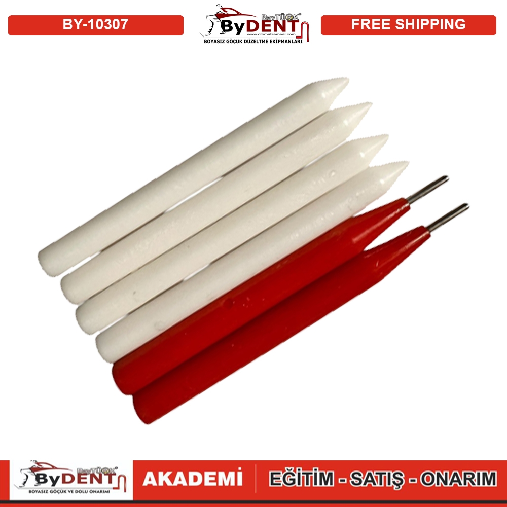 Pdr Boyasız Göçük Düzeltme Kalemi Damar Kırma 6 lı Set 4 Plastik 2 Metal Uçlu