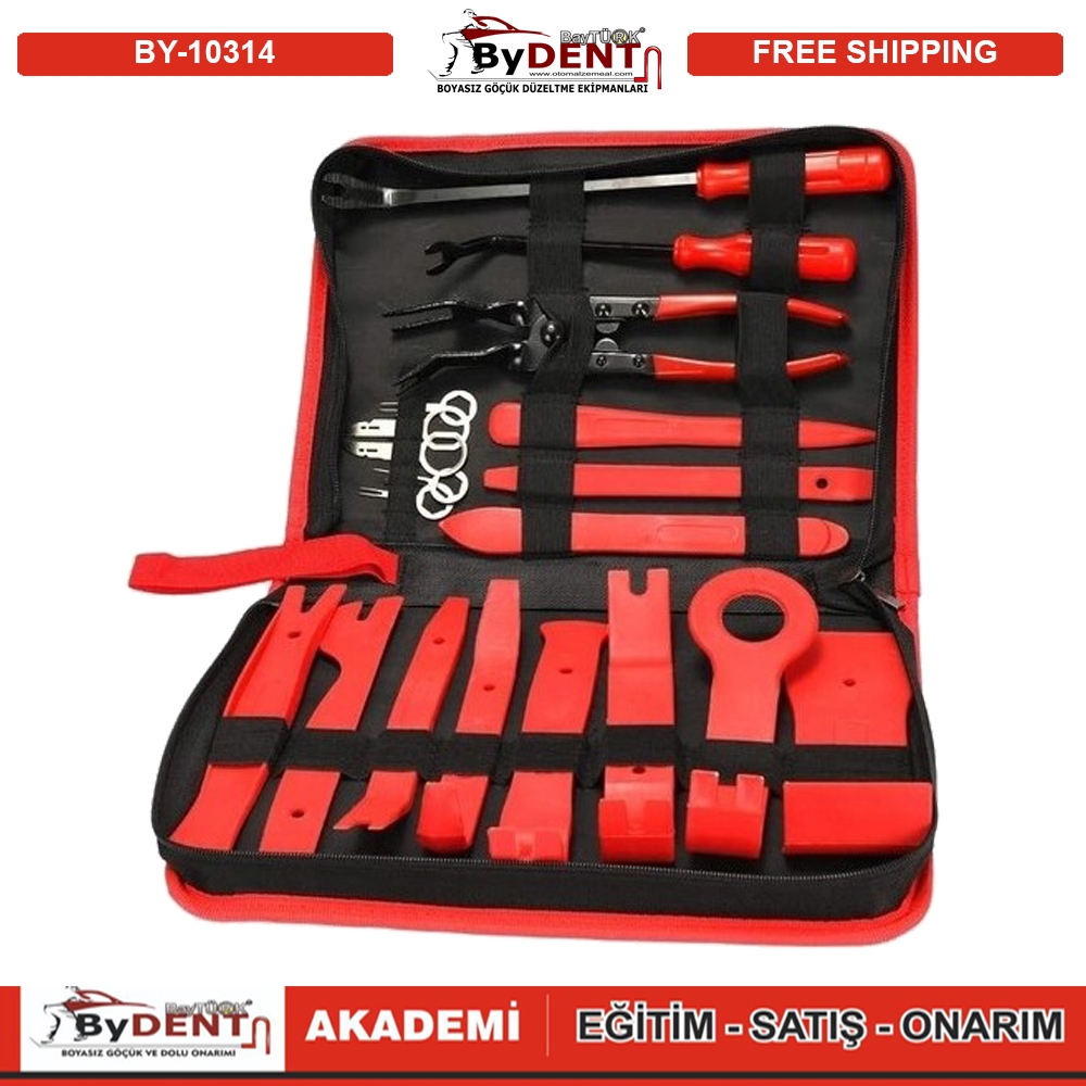 19 Piece Auto Upholstery Clip and Trim Removal Set