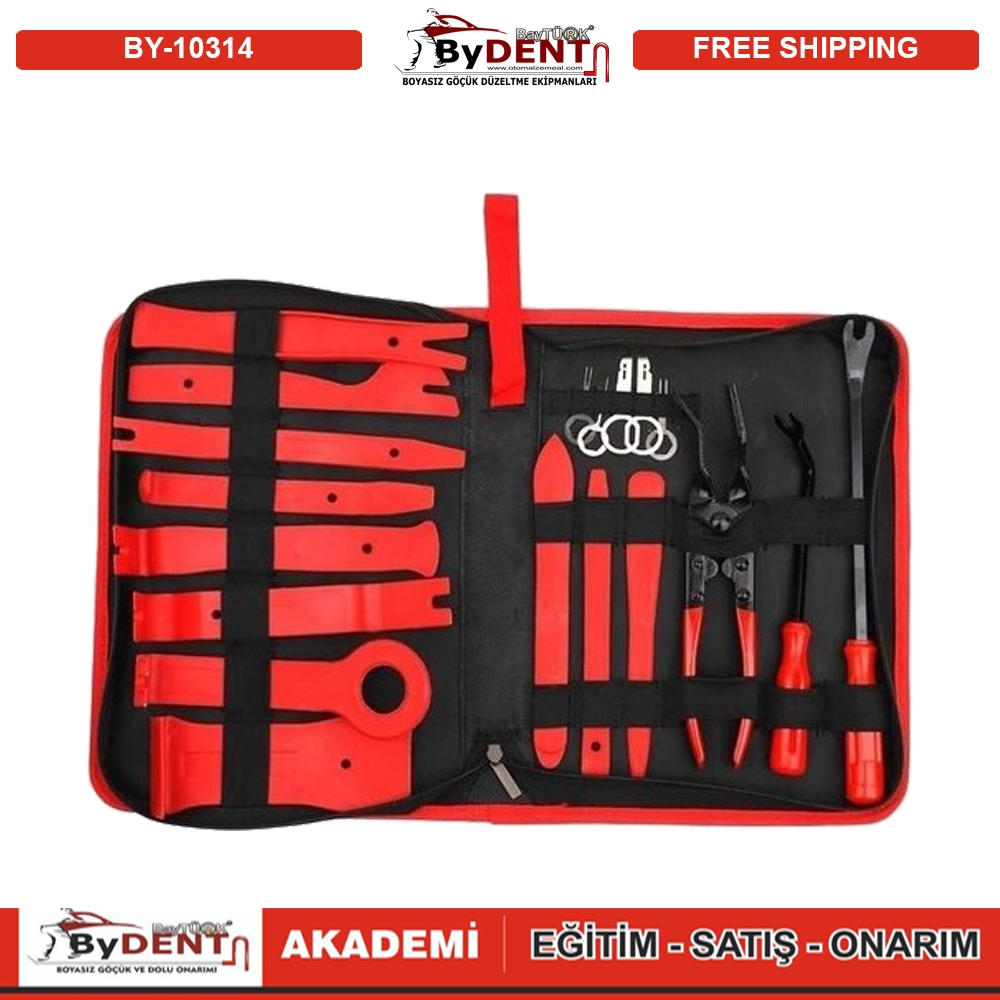 19 Piece Auto Upholstery Clip and Trim Removal Set