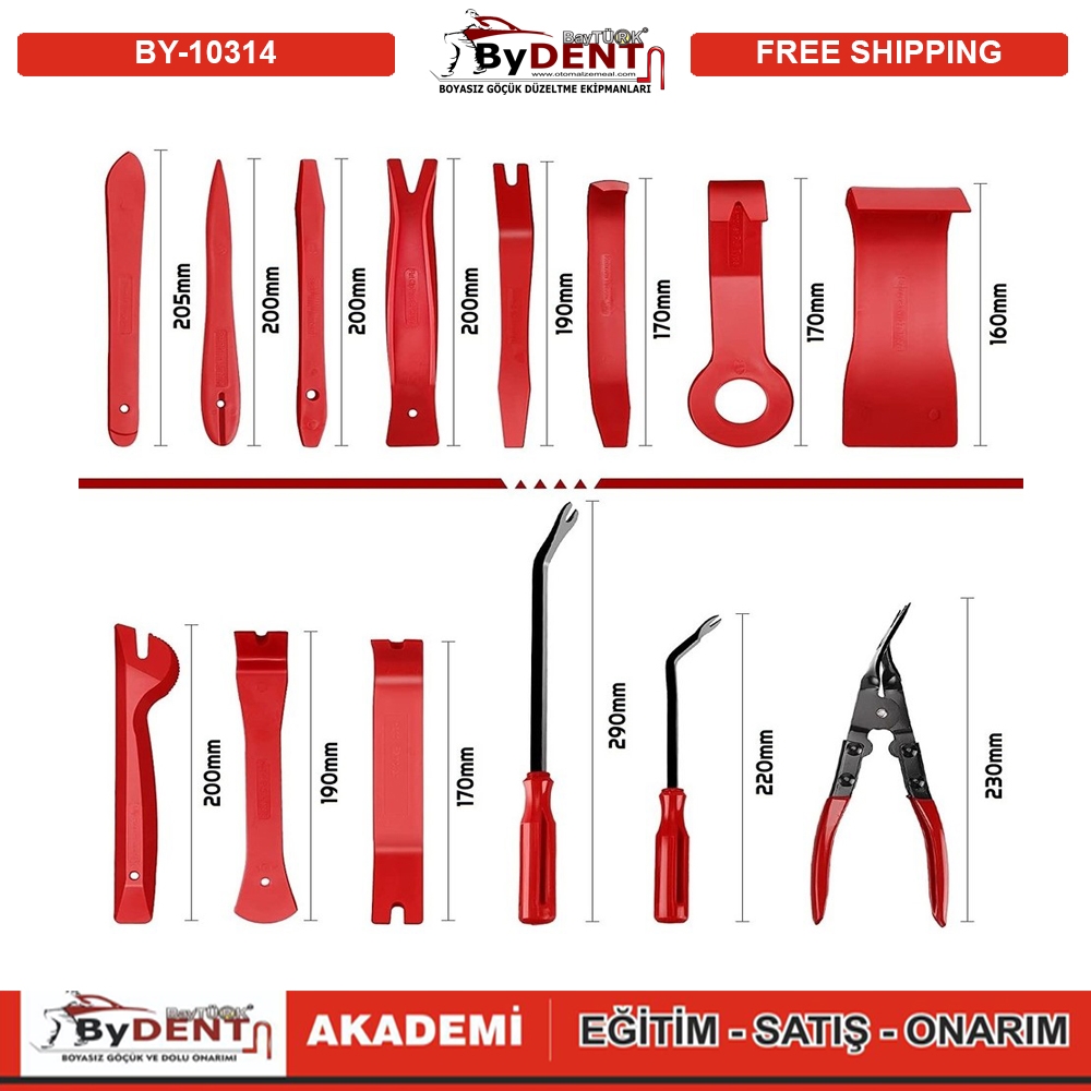 19 Piece Auto Upholstery Clip and Trim Removal Set