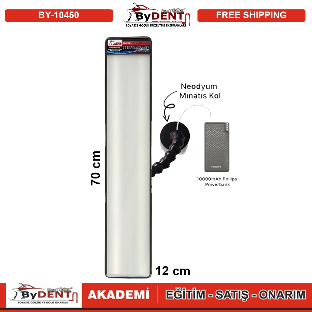 Pdr%20Boyasız%20Göçük%20Düzeltme%20Şarjlı%202%20Ledli%20Uzun%20Lamba%20Mıknatıslı%2070x12