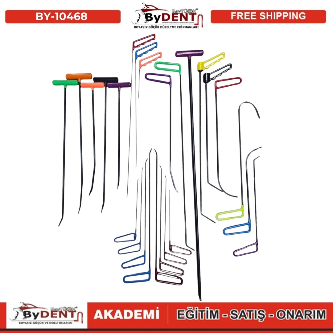 Pdr Paintless Dent Repair 25 Piece Pro Rod Set