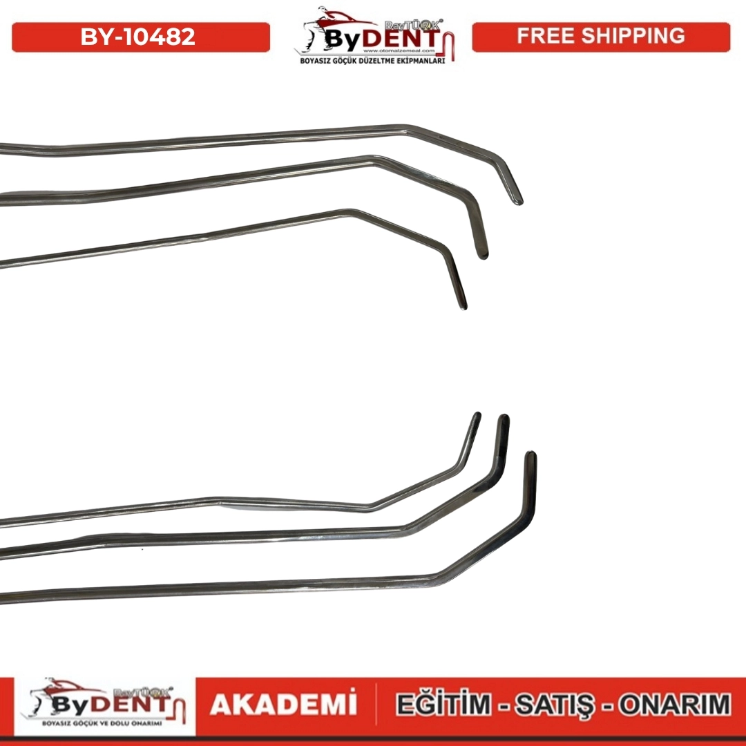 Pdr Paintless Dent Repair 6 Piece Special Design Rod Set