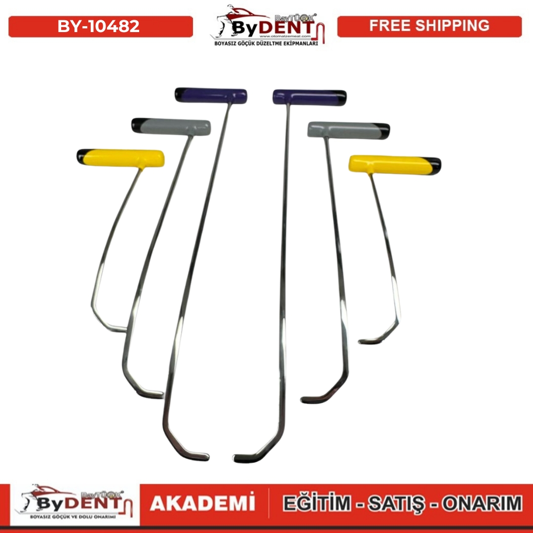 Pdr Paintless Dent Repair 6 Piece Special Design Rod Set