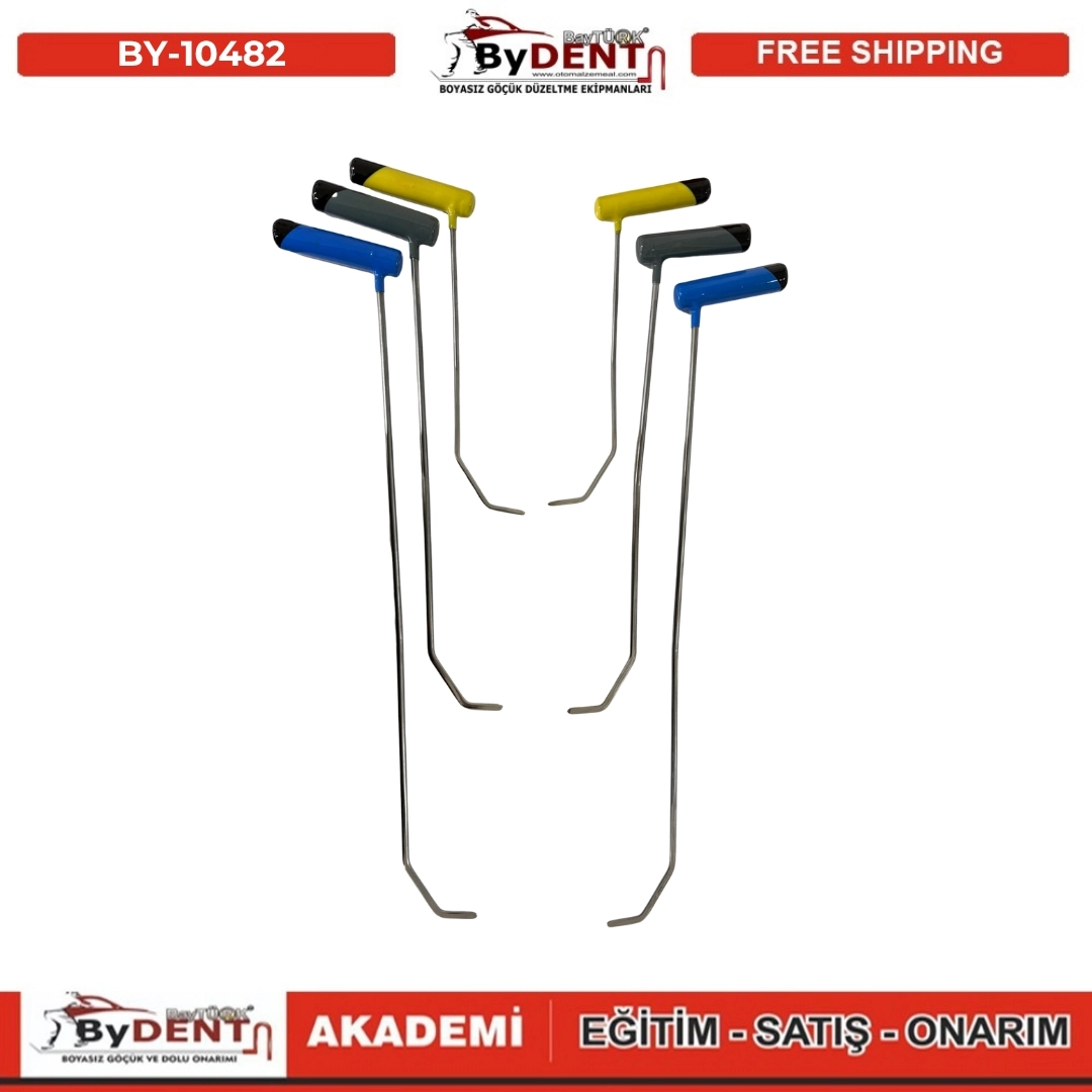 Pdr Paintless Dent Repair 6 Piece Special Design Rod Set