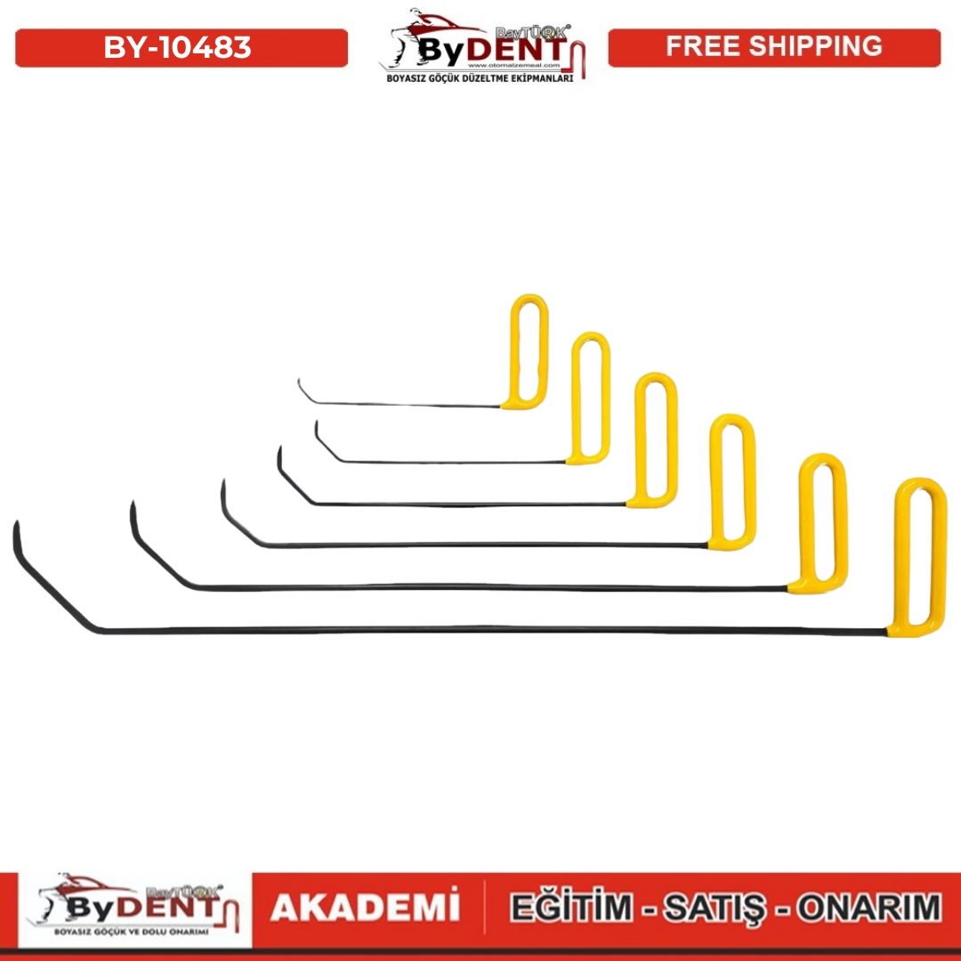 Pdr Paintless Dent Repair 6 Piece Special Design Rod Set