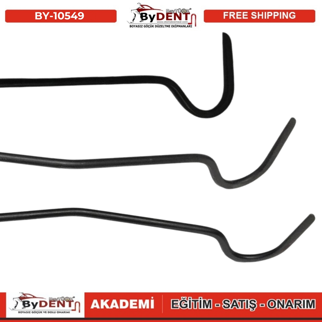 Pdr Paintless Dent Repair 3 Piece Rod Set