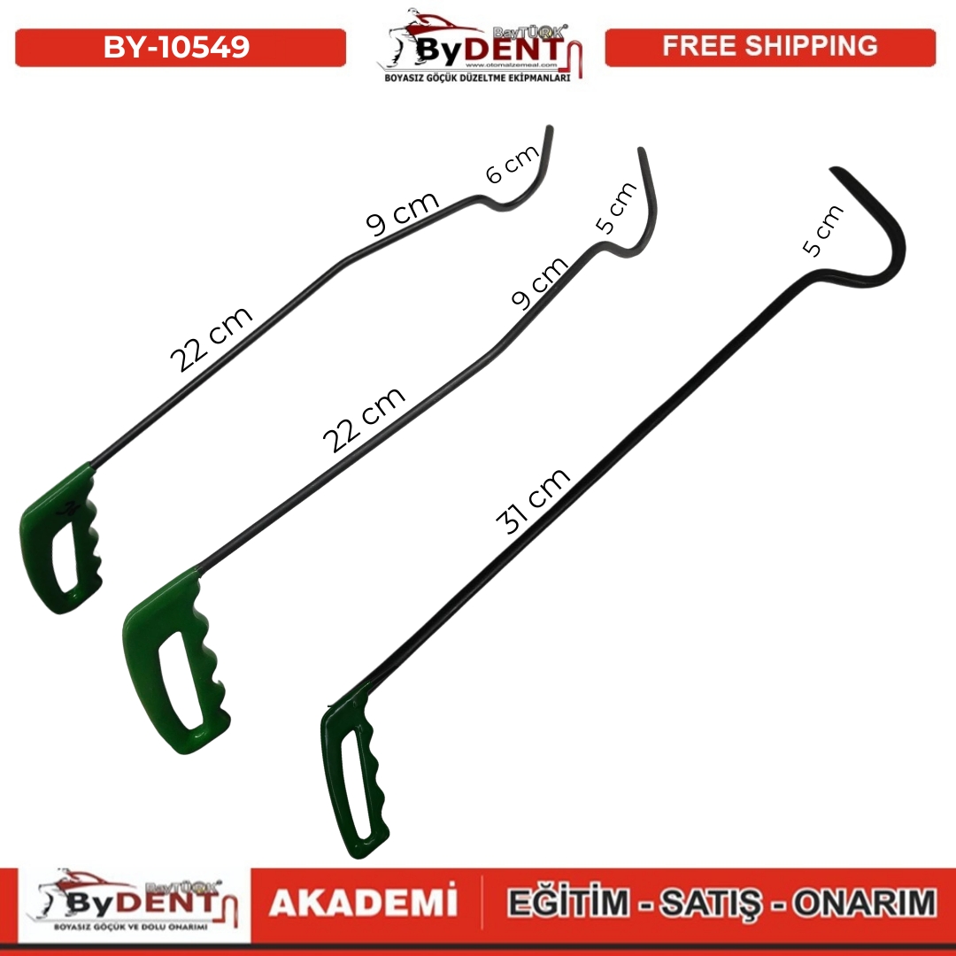 Pdr Paintless Dent Repair 3 Piece Rod Set
