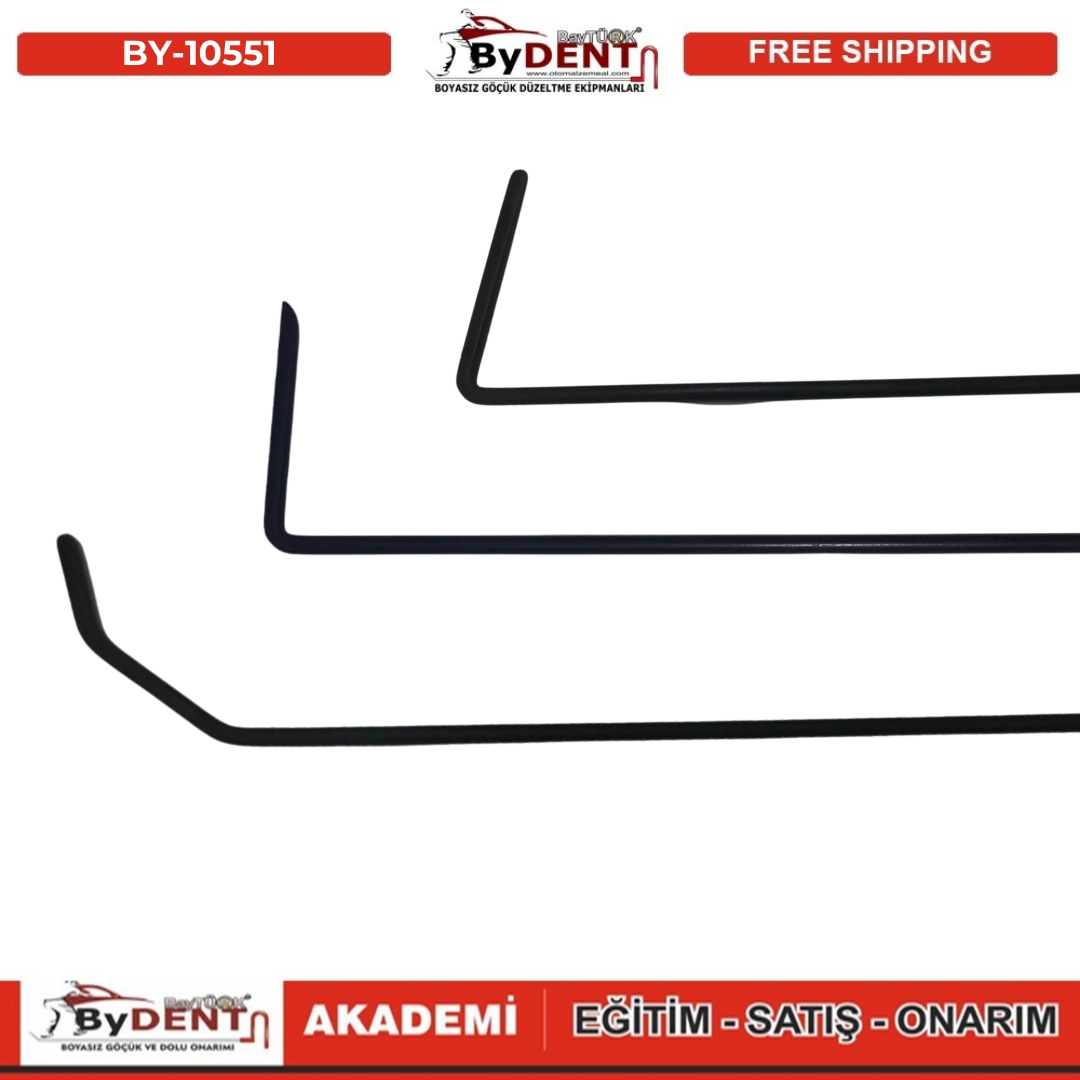 Pdr Paintless Dent Repair 3 Piece Rod Set