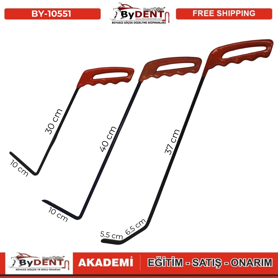 Pdr Paintless Dent Repair 3 Piece Rod Set