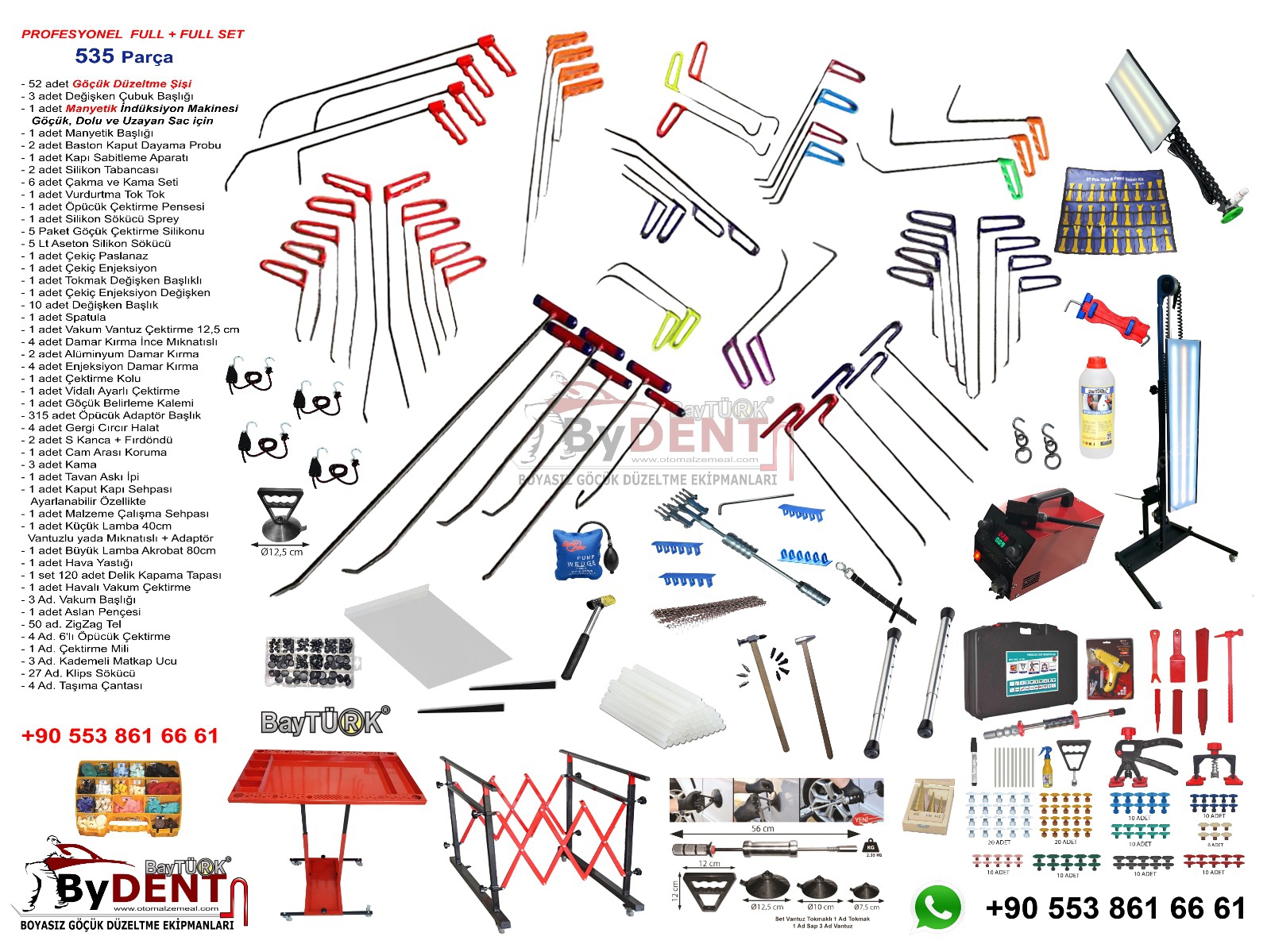 Pdr Paintless Dent Repair Set 535 Piece Professional Full + Full Set