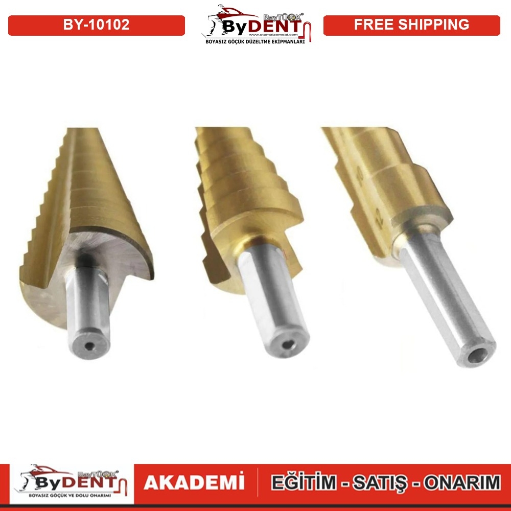 Stepped Sheet Metal Drilling Bit Set Set of 3