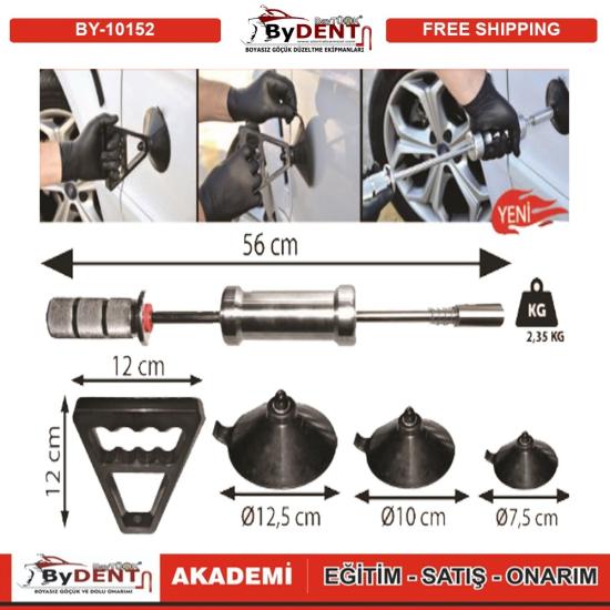 Pdr manueller Körperabzieher, Griff, Saugnapf-Set mit Hammer, 1 Hammer, 1 Griff, 3 Saugnäpfe