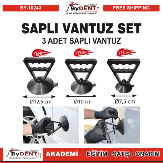 Pdr Paintless Dent Repair Handle Suction Cup Set of 3