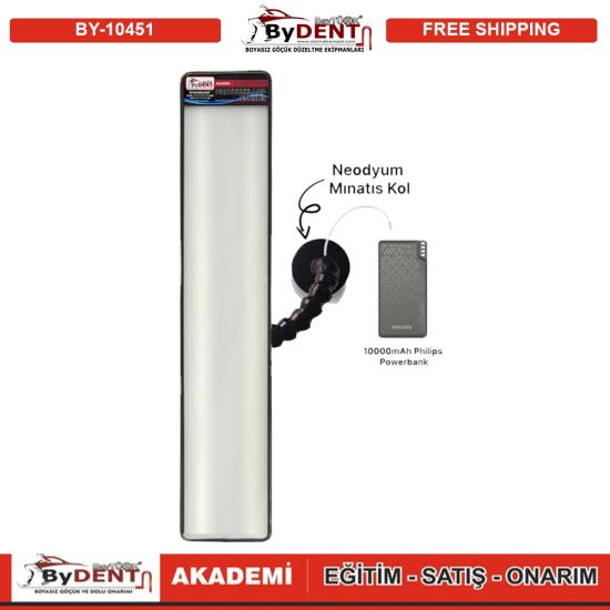 Pdr Boyasız Göçük Düzeltme Şarjlı 2 Ledli Uzun Lamba Mıknatıslı 52x12