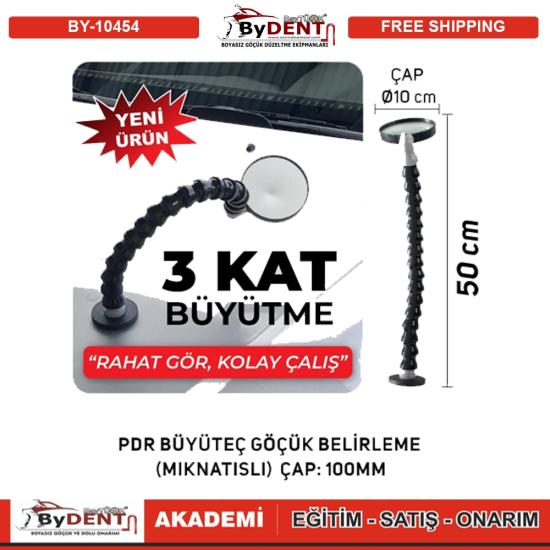 Pdr Boyasız Göçük Düzeltme Büyüteç Göçük Belirleme Mıknatıslı Çap 100mm