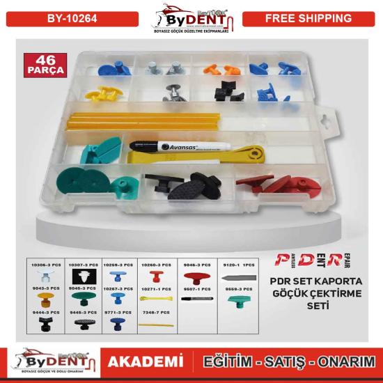 Pdr Boyasız Göçük Düzeltme Set Çanta 12X3 46 Parça