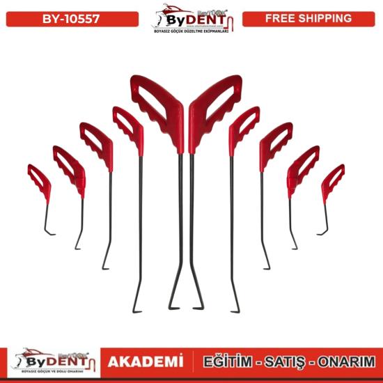 Pdr Boyasız Göçük Düzeltme 10 Parça Çubuk Seti