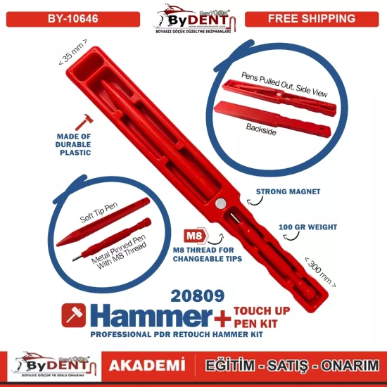 Pdr Paintless Dent Repair Hammer Curved Stainless