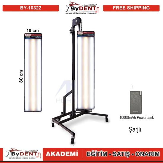 Pdr Boyasız Göçük Düzeltme 3 Ledli Profesyonel Şarjlı Büyük Lamba Akrobat + Dimmer 80x18